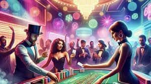 Dealer casino live tersenyum ramah melayani permainan blackjack secara online